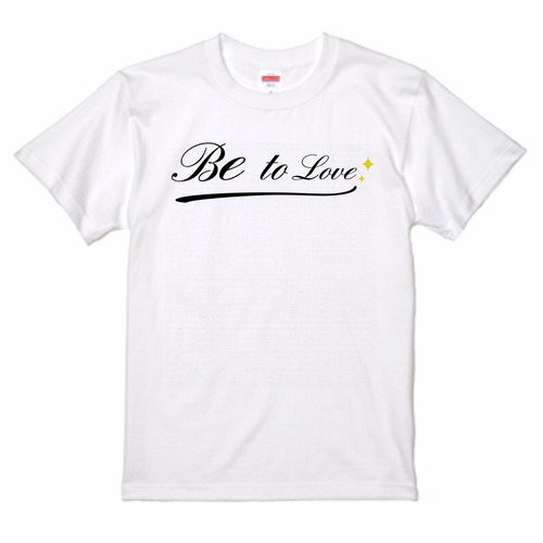 Be to Love ロゴ入りTシャツ ホワイト 男女兼用