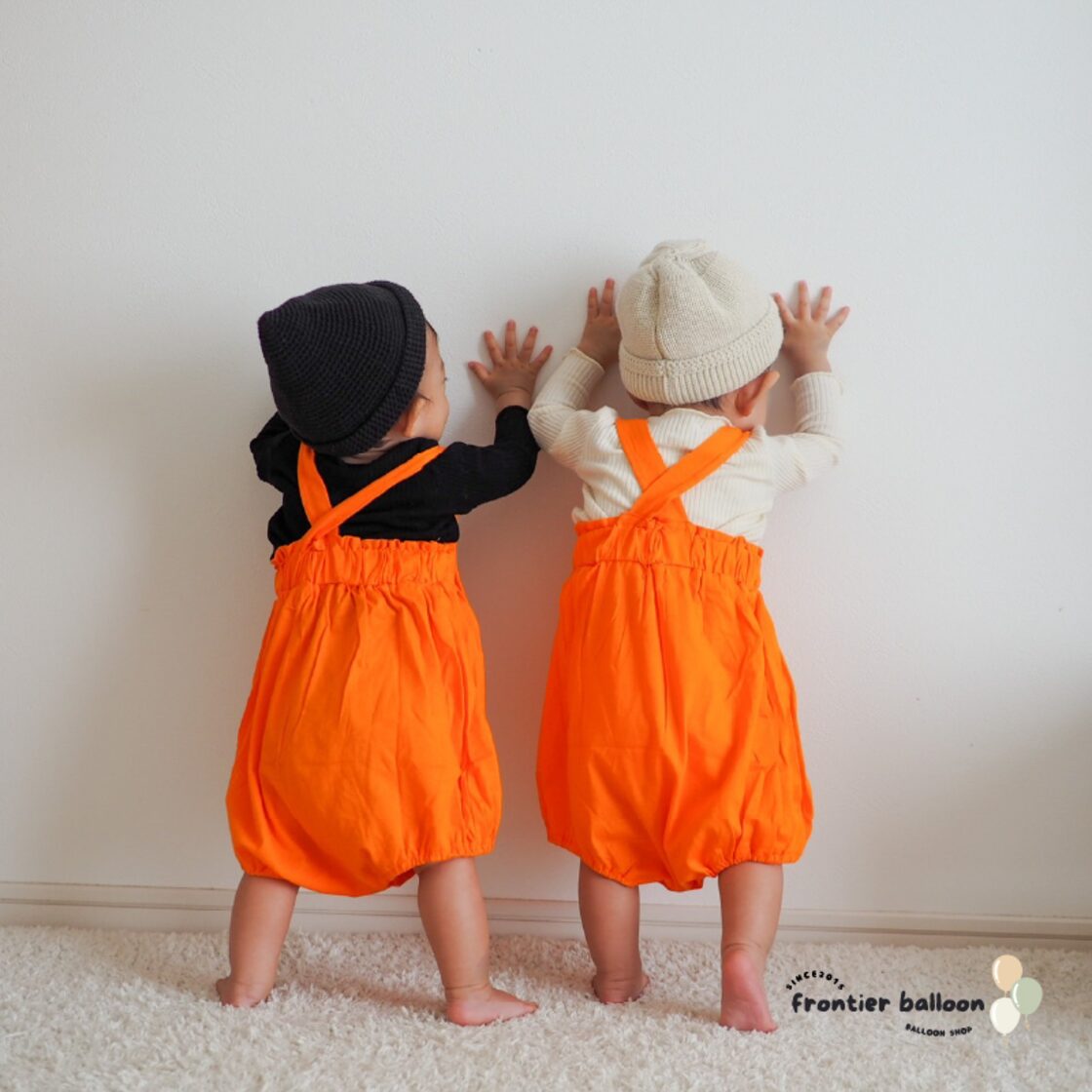 メール便送料無料】ハロウィン ロンパース 衣装 子供 かぼちゃ 