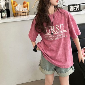 子供服 女の子 Tシャツ 半袖 春夏 韓国 おしゃれ かわいい ストリート アメカジ カジュアル プリント ロゴ ゆったり 大人可愛い 大人女子 【送料無料】