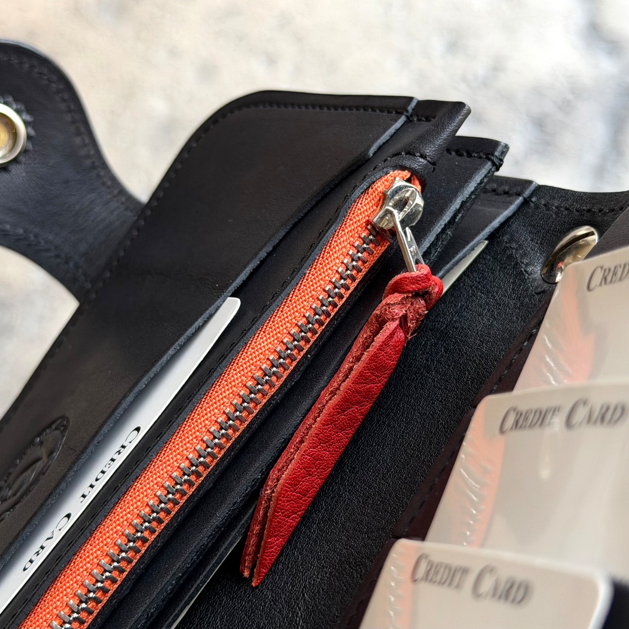 【直営店限定商品】ライダースウォレット リンガー インレイ スティングレイ(サーモンピンク)