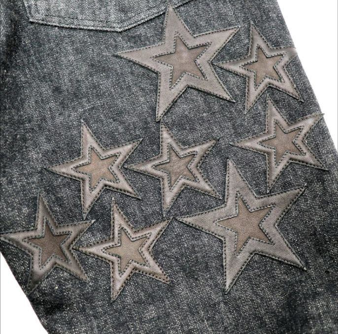 CHROME HEARTS クロムハーツ スターパッチ デニムパンツ クロスボール