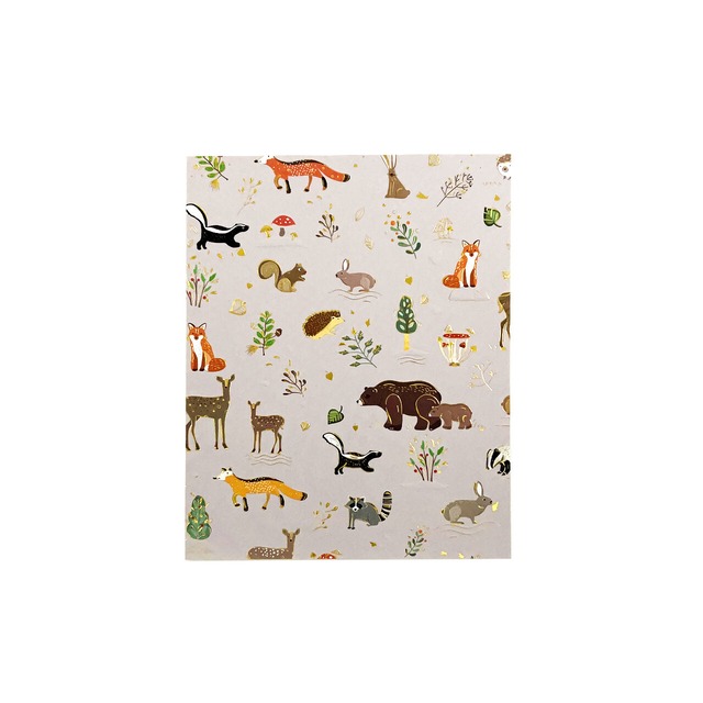 【デザインペーパーシール】森の動物〜アニマルモチーフ