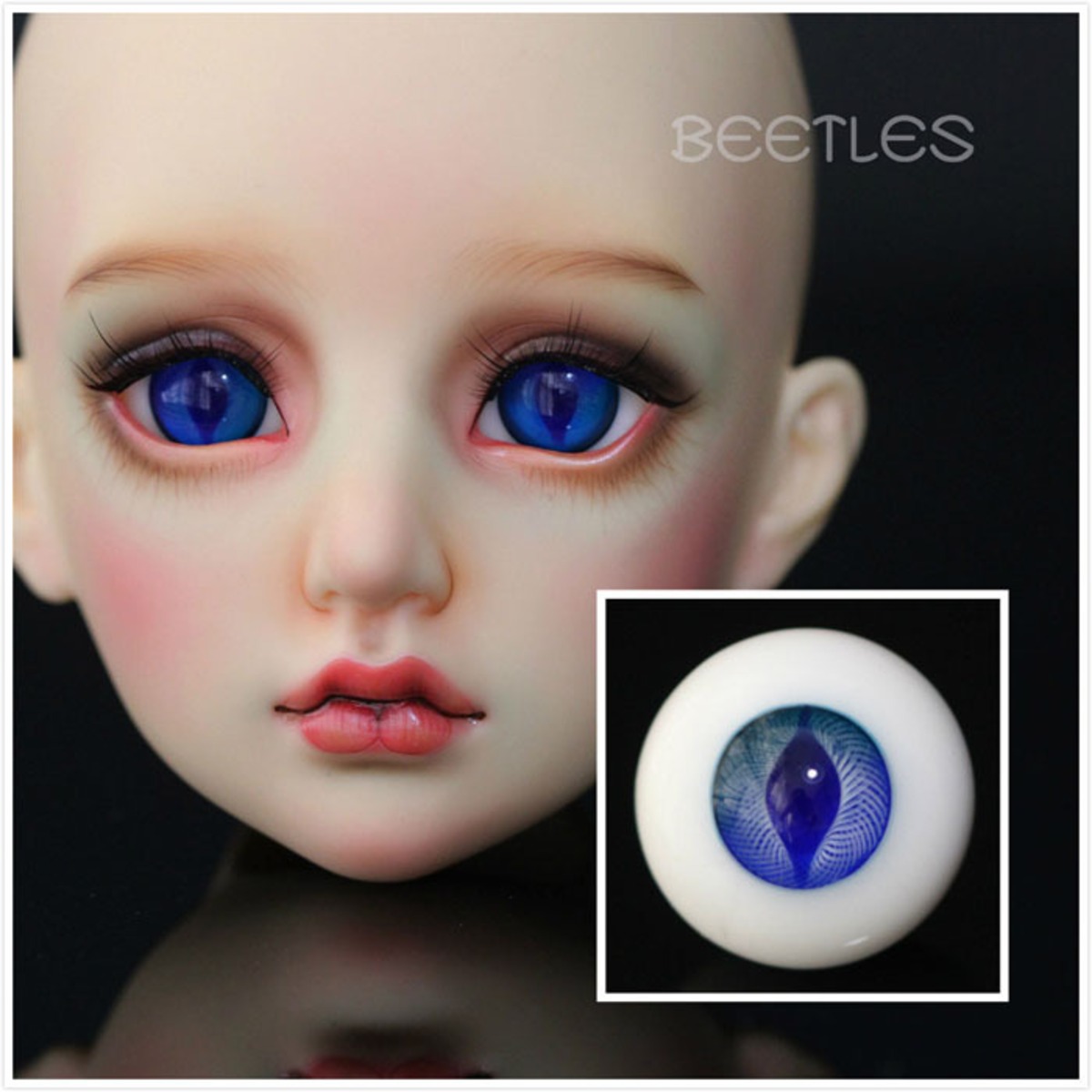 ドール用グラスアイ eye ブルー パープル blue purple 動物目 猫目 獣 