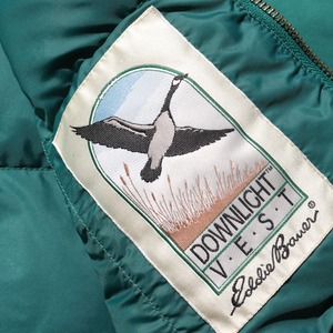 Mint L Eddie Bauer ティールグリーン Downlight Canadian Vest グースダウンベスト エディーバウアー