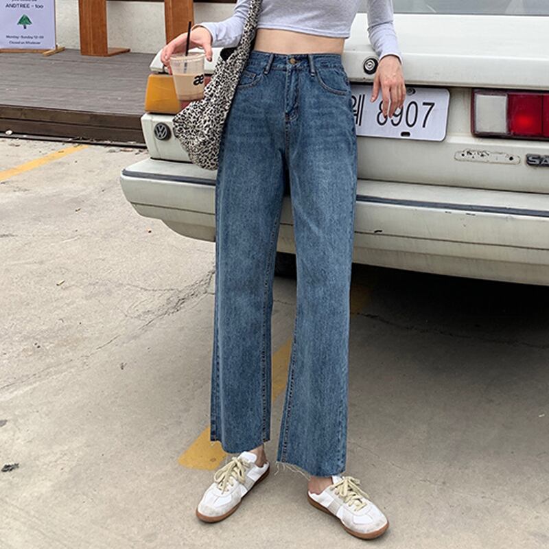 ジーンズ レディースサマースタンダードパンツ レトロ 夏物 スーパーモール26786302468