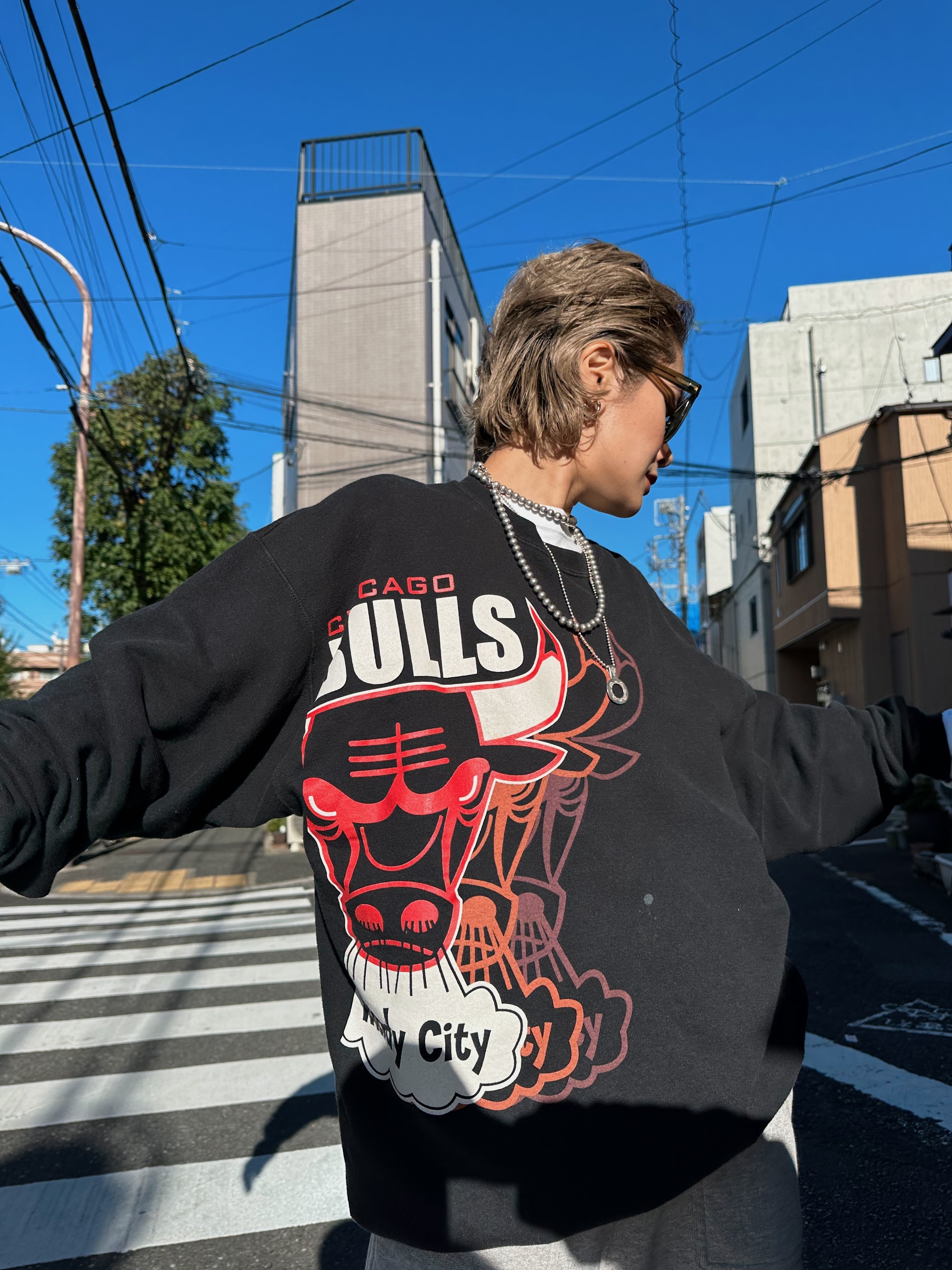 (CS1084)00’s Hanes “CHICAGO BULLS” printed sweat