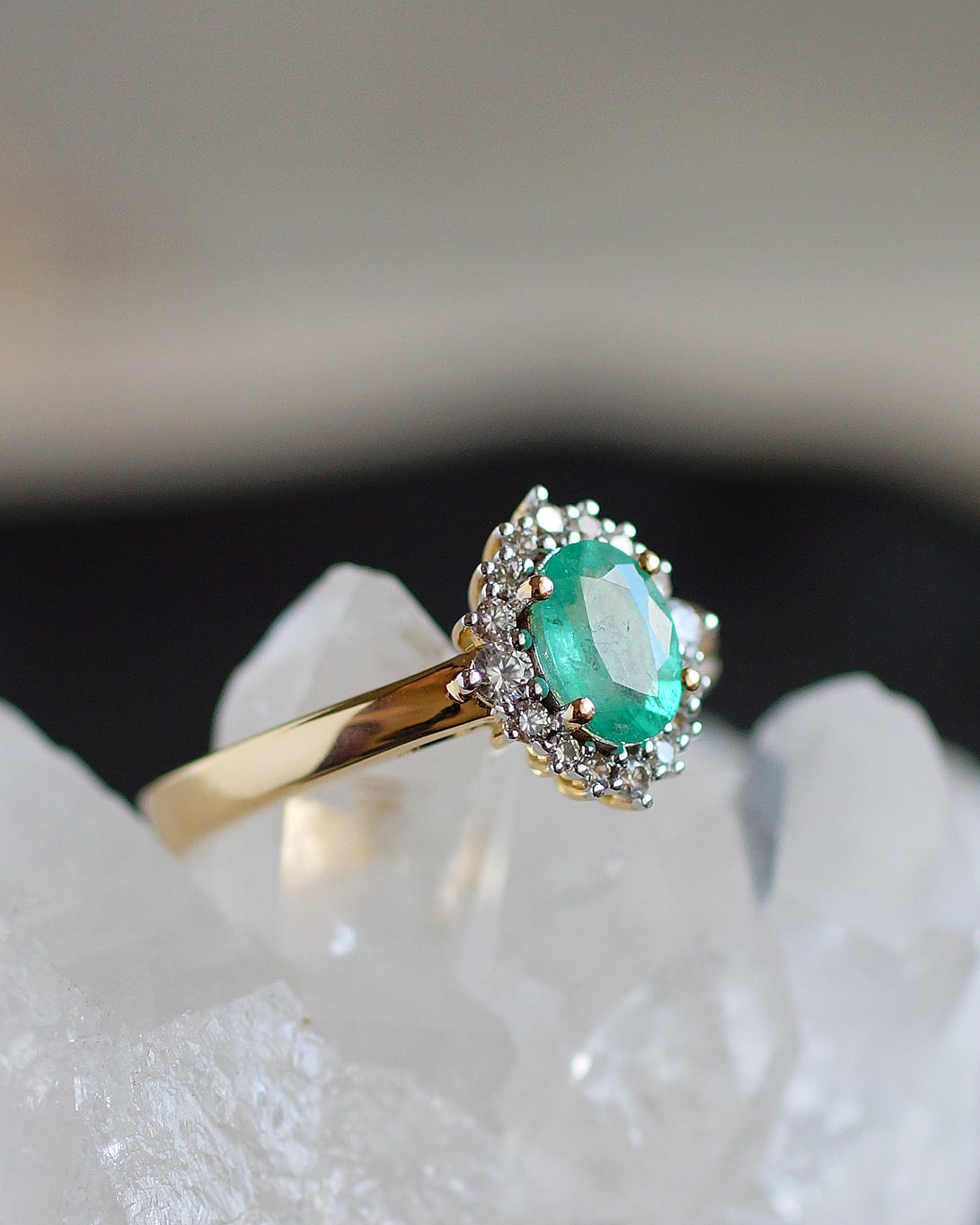 Silver925+K18YG エメラルドのリング 12号 | Ruan aree │ 心に潤いを