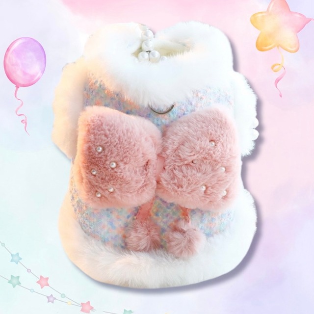 【即納品】Dカン付パステルファーリボンドレスコート