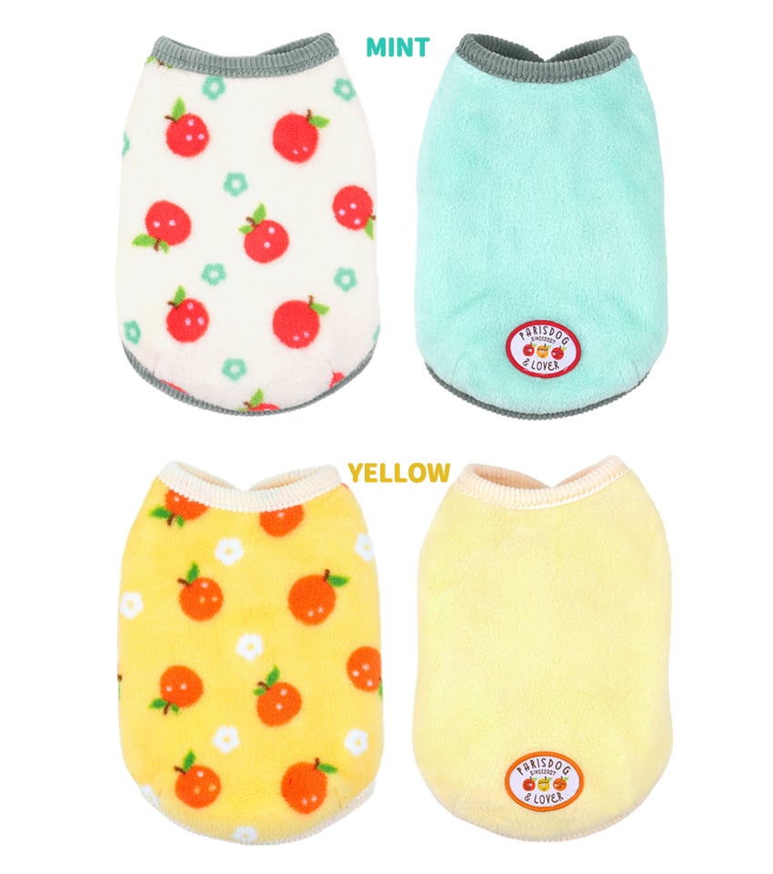 tangerine reversible vest S ~ 2XL 2color  /  犬服 秋冬 新作 リバーシブル ベスト アウター ふわふわ もこもこ 暖かい 可愛い 犬の服 トップス お揃い ドッグウェア シンプル