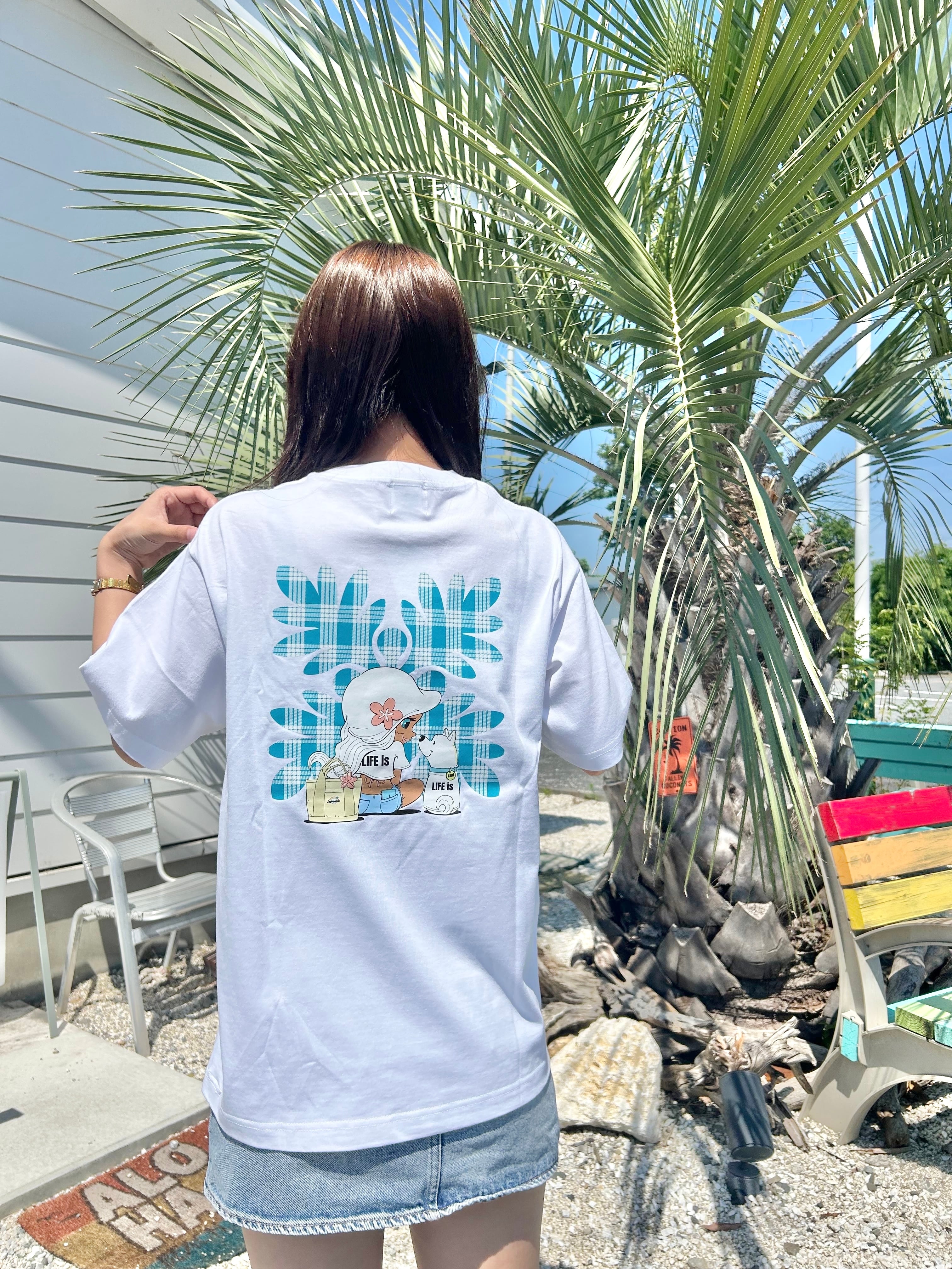 【mapuaコラボ】パラカチェック ラウアエTシャツ ¥6,990×tax