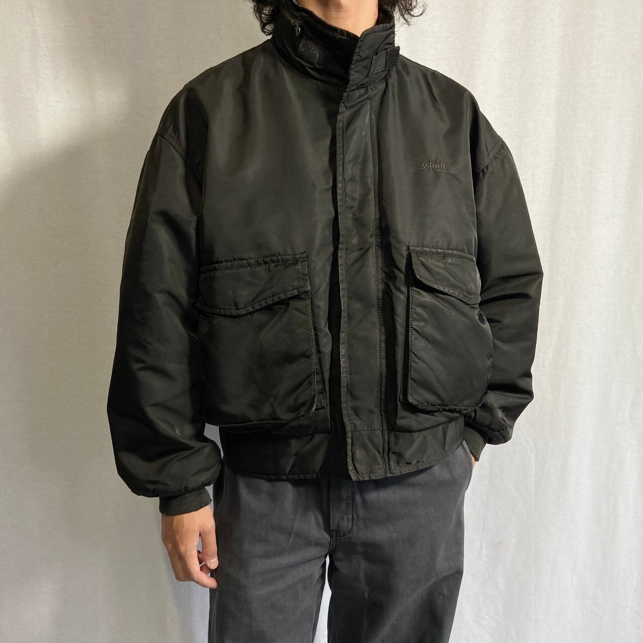 Schott ショット M-90 ミリタリー フライトジャケット メンズL 古着 
