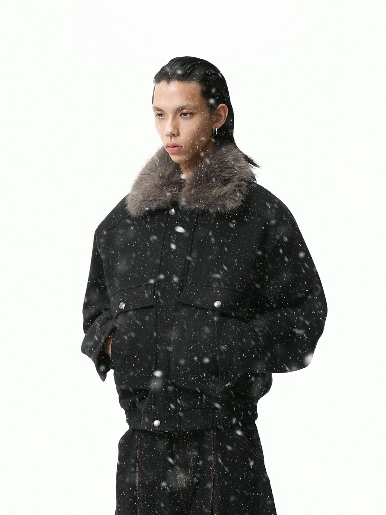 BOOGOOVOGUE Wool Bomber