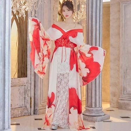 浴衣 ドレス 大人 着物 花魁 コスプレ よさこい 衣装 浴衣ドレス Jewel