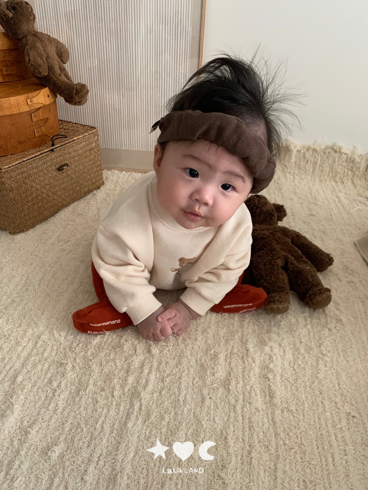 韓国子供服 / LALALAND / 26Autumn / ベベ ベアロンパース / 秋服 / ベビー *6M~18M*