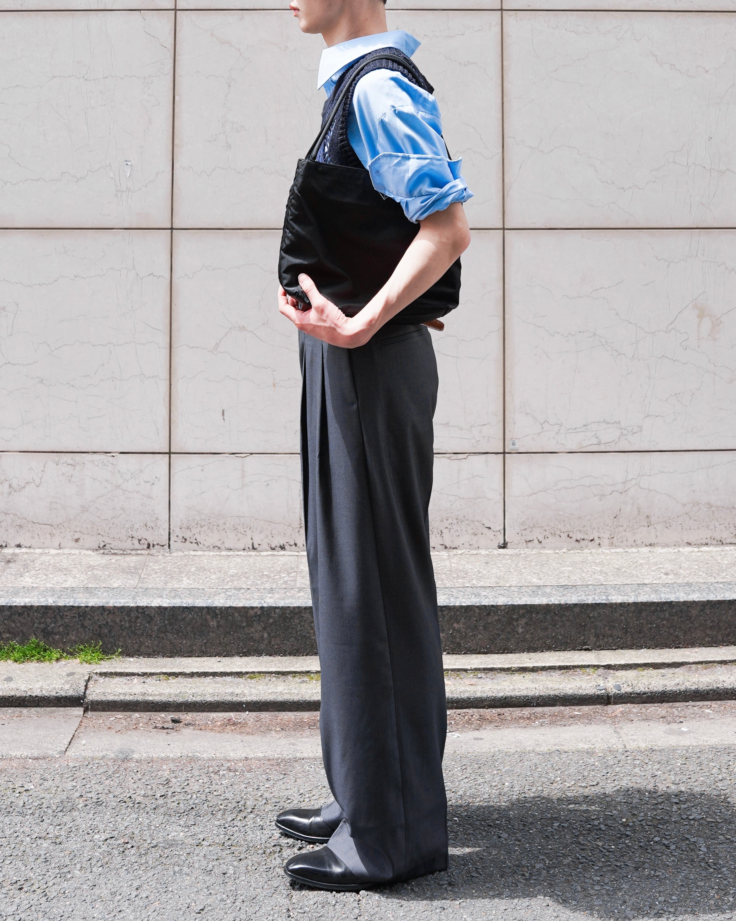 Hype】two tuck wide trousers | hypeofficial