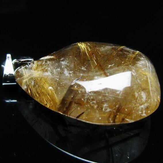 タイチンルチルクォーツ ペンダント ルチルクォーツ ペンダントトップ 一点物 メール便可 [M便 1/20] 112-12626