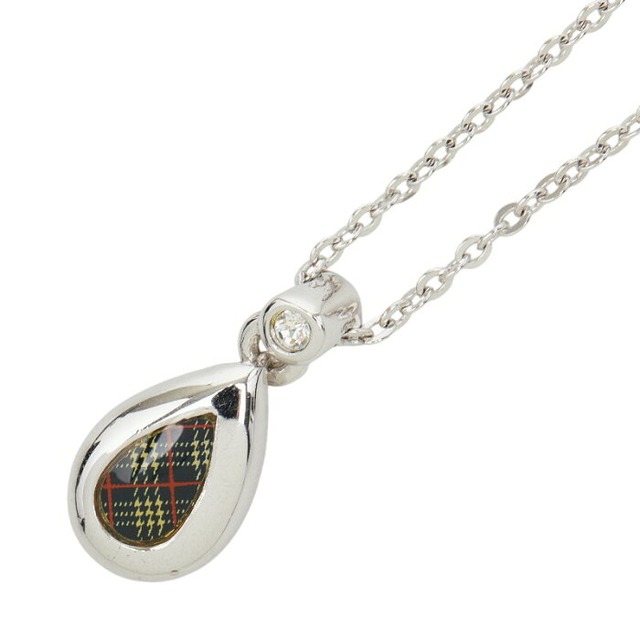 バーバリー チェック ネックレス シルバー マルチカラー メタル ラインストーン レディース BURBERRY 【中古】