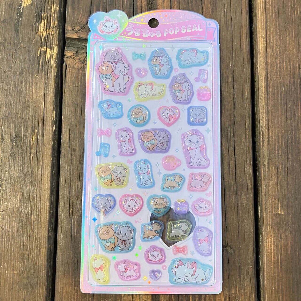うるちゅるPOP SEAL ディズニー おしゃれキャット X17
