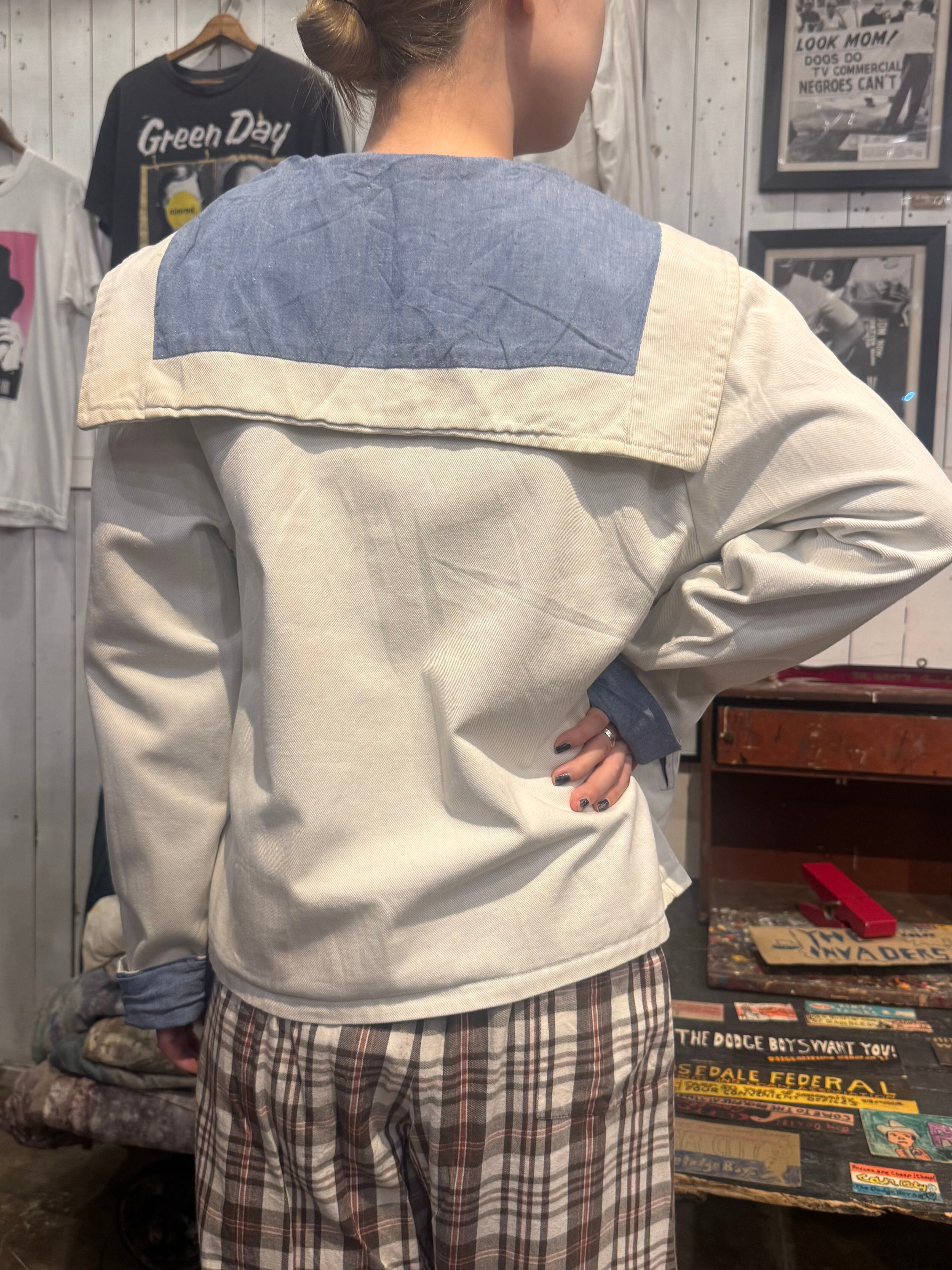 希少【vintage】 ダブルロングコートストライプ柄黒