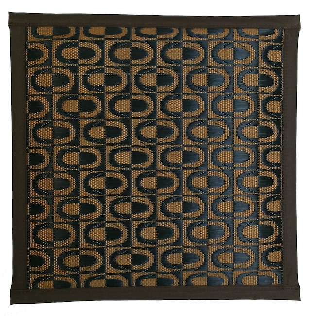 【純国産　い草座布団】袋織 ブラウン 45cmx45cmx3cm  Japanese Rush Grass Cushion : Brown　