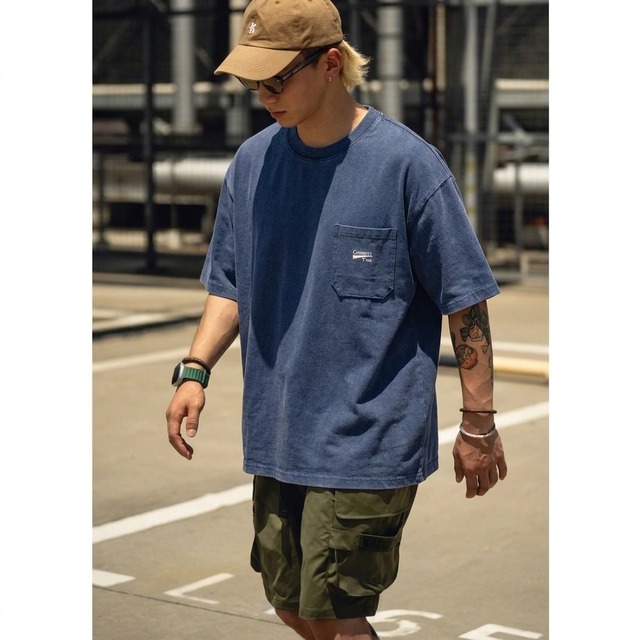 Front pocket design Tee C4379