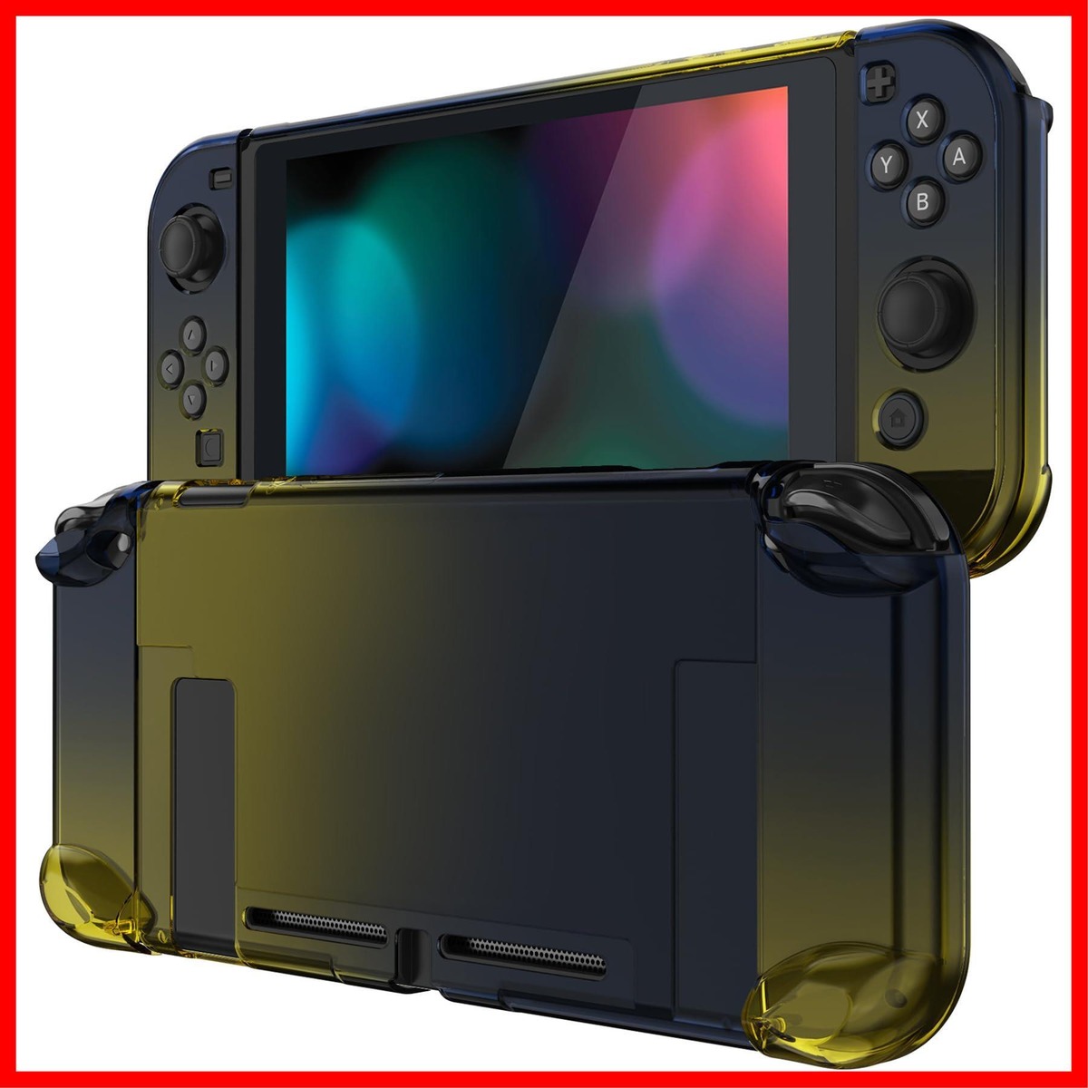 eXtremeRate PlayVital Nintendo Switchコンソールに対応用バックカバー、NS Joyconハンドヘルド ...