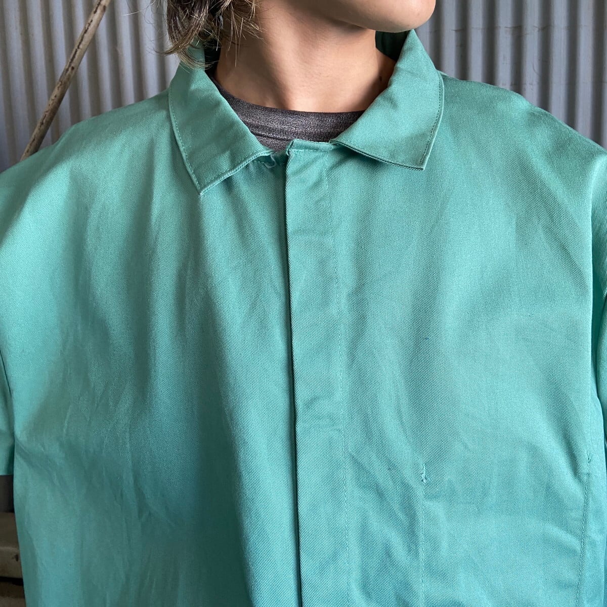 USA製 ステンシル入り ワークジャケット ワークシャツ XL グリーン系 fit=scale-down,w=1200