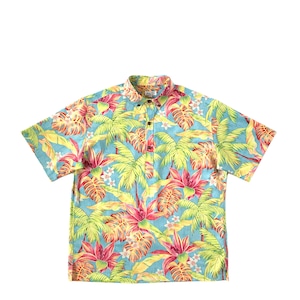 Mountain Men's ボタンダウン プルオーバー 半袖アロハシャツ /  Pualoha  /  Light turquoise