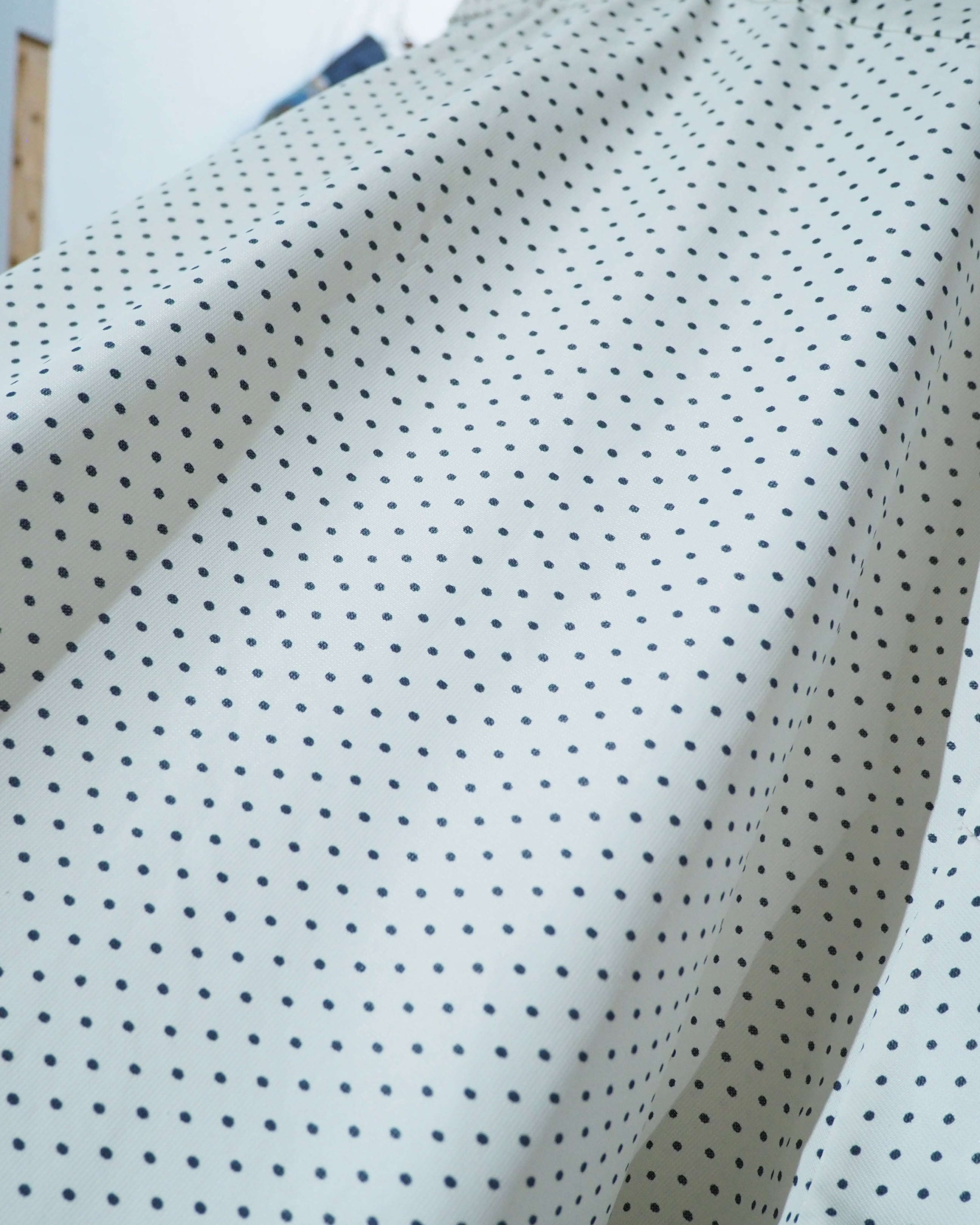 1970s ” Nyltest ” Dot pattern vintage Drape loose shirt
