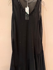 スパンコール刺繍ブラックシアージョーゼット
