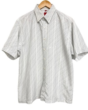 90sGermany Rayon Stripe Print Shirt/L