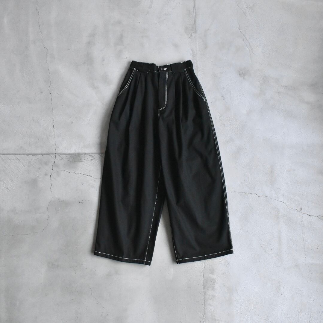 MANON | VINTAGE SERGE THREE TUCK WIDE PANTS タック ワイド パンツ