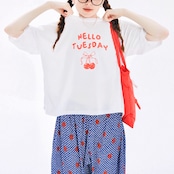 ”HELLO TUESDAY” オーバーサイズTシャツ i0357