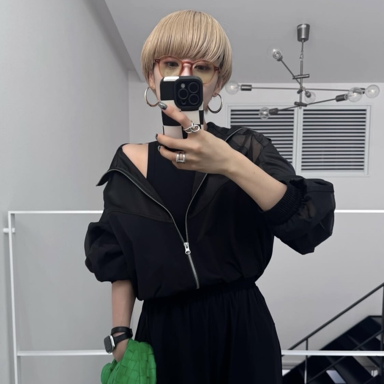 カップ付テレコアメスリtank/ブラック