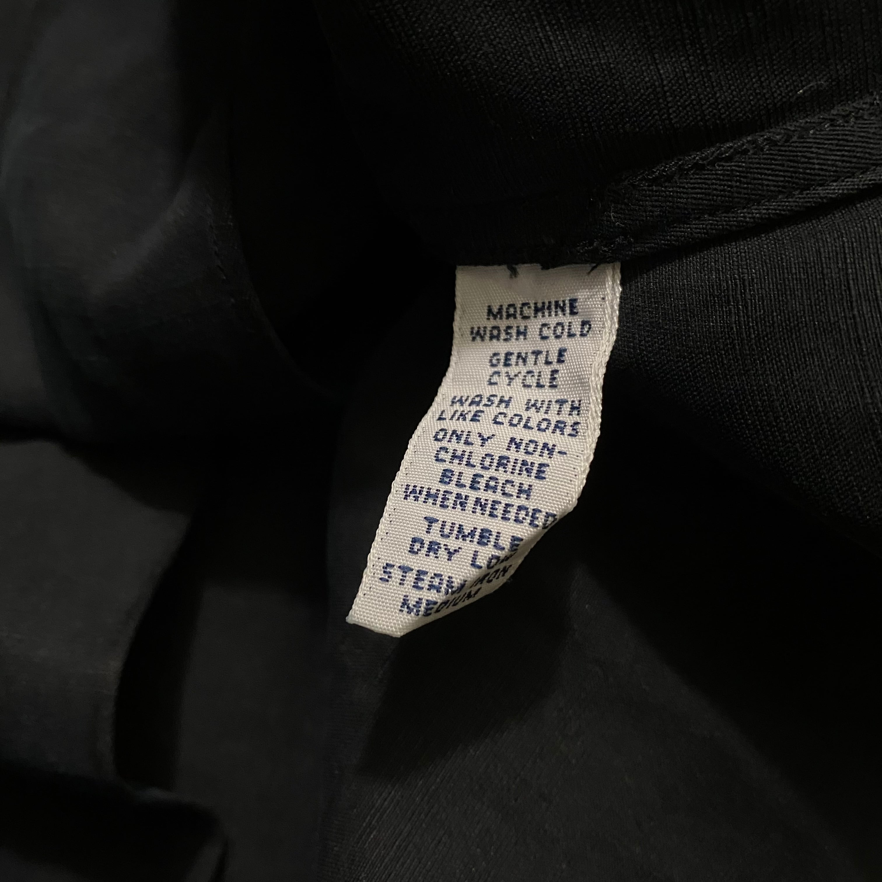 vintage POLO by RALPH LAUREN “black” open collar silk × linen