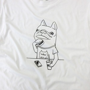 フレブル 食いしん坊 Tシャツ dog31 イラスト 犬 フレンチブルドッグ