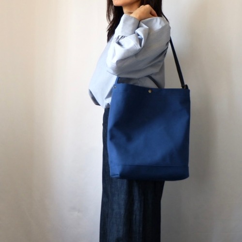 A4◇2wayワンショルダー <ディープブルー> 倉敷帆布