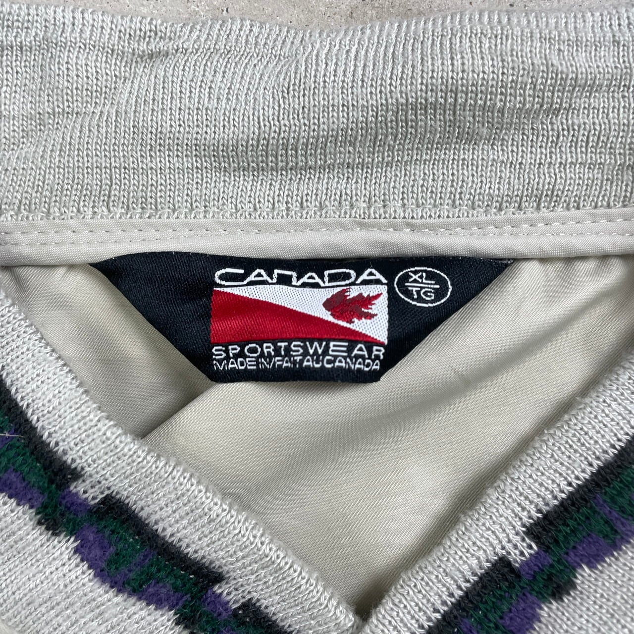 90年代 カナダ製 CANADA SPORTSWEAR プルオーバージャケット 企業ロゴ