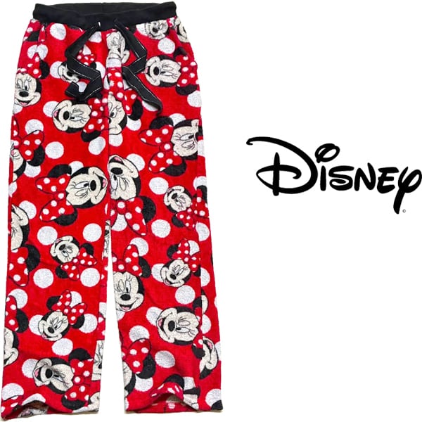 1点物◇ディズニーDisneyミニー赤パジャマパンツ古着Sメンズレディース