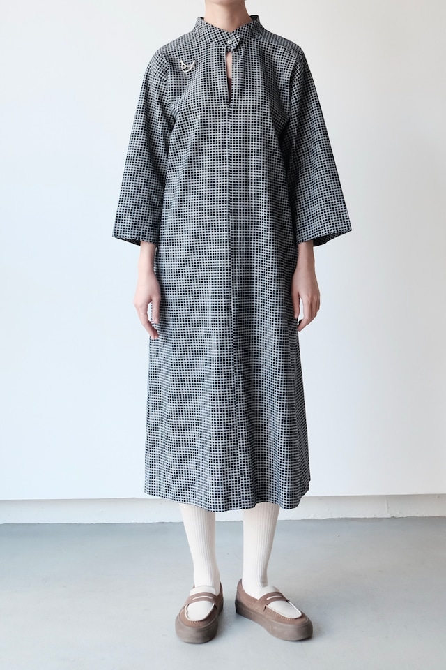 Micro graph check midi dress Micro graph check midi dress