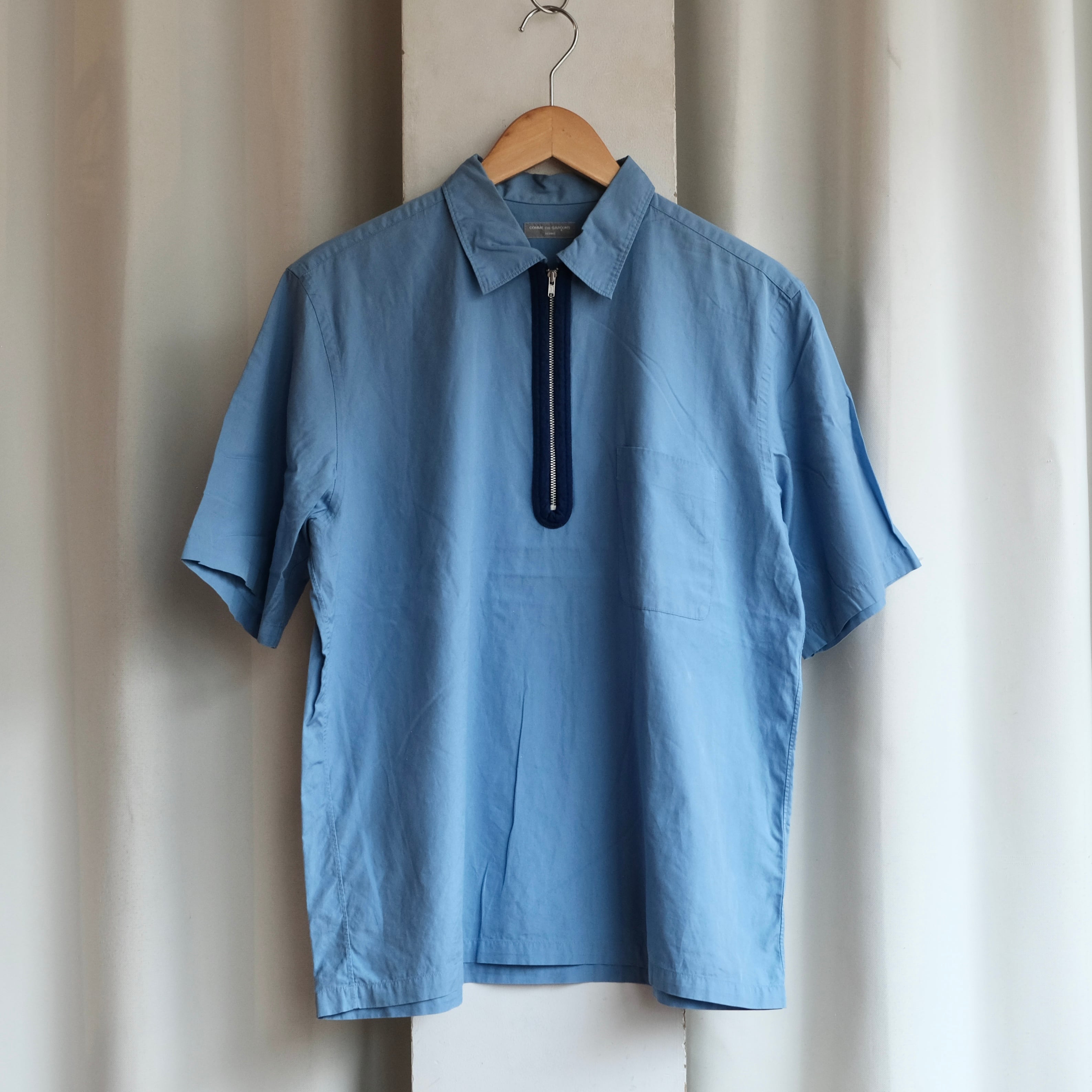 COMME des GARÇONS HOMME シルクシャツ　2002年　田中期 COMME DES GARCONS HOMME 田中期 HALF ZIP SHIRT | safarionline