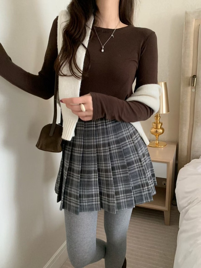 (予約) pretty young thing / Checked allover skirt 2color