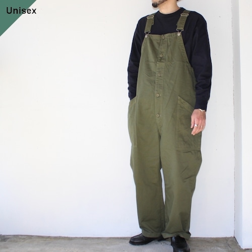 HARVESTY チノクロスオーバーオール CHINO CLOTH OVERALLS / A12008　（Military green）