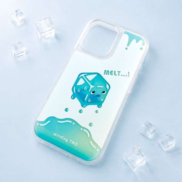 とけとけ氷 蓄光 ネオンサンド iPhoneケース ☆暗闇で光る☆