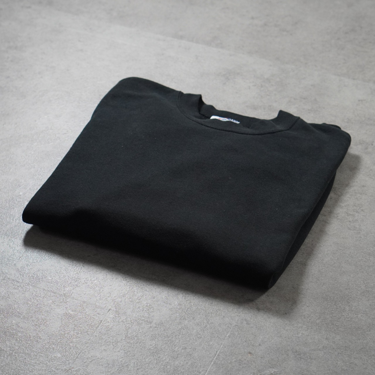 90s JERZEES TEE  sweatshirt solid black "made in USA" XL 古着 - 13
