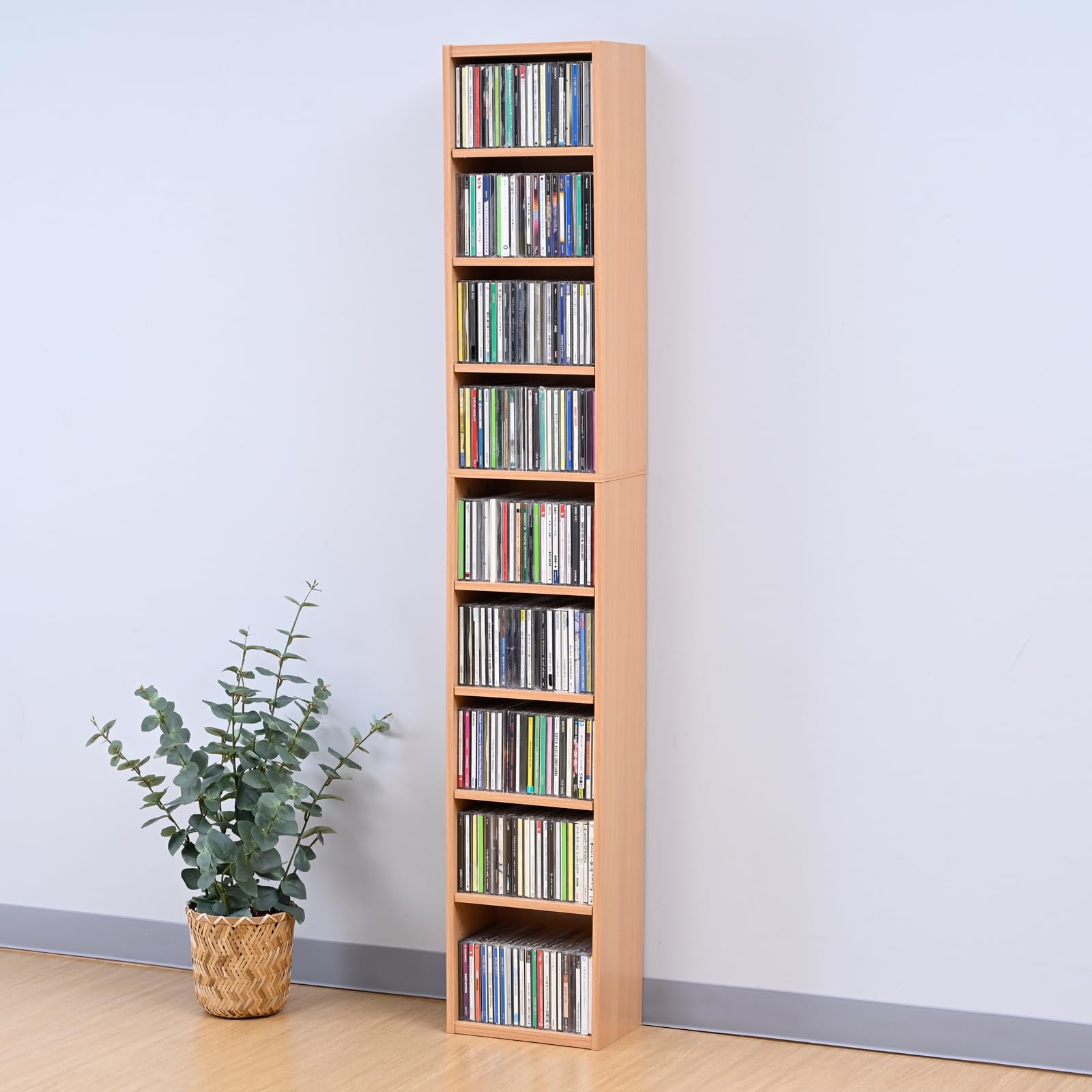 CDストッカー収納 CD DVDラック ダークブラウン 棚 ディスプレイ CDラック CDストッカー 最大CD540枚 DVD232枚 収納できる 壁面