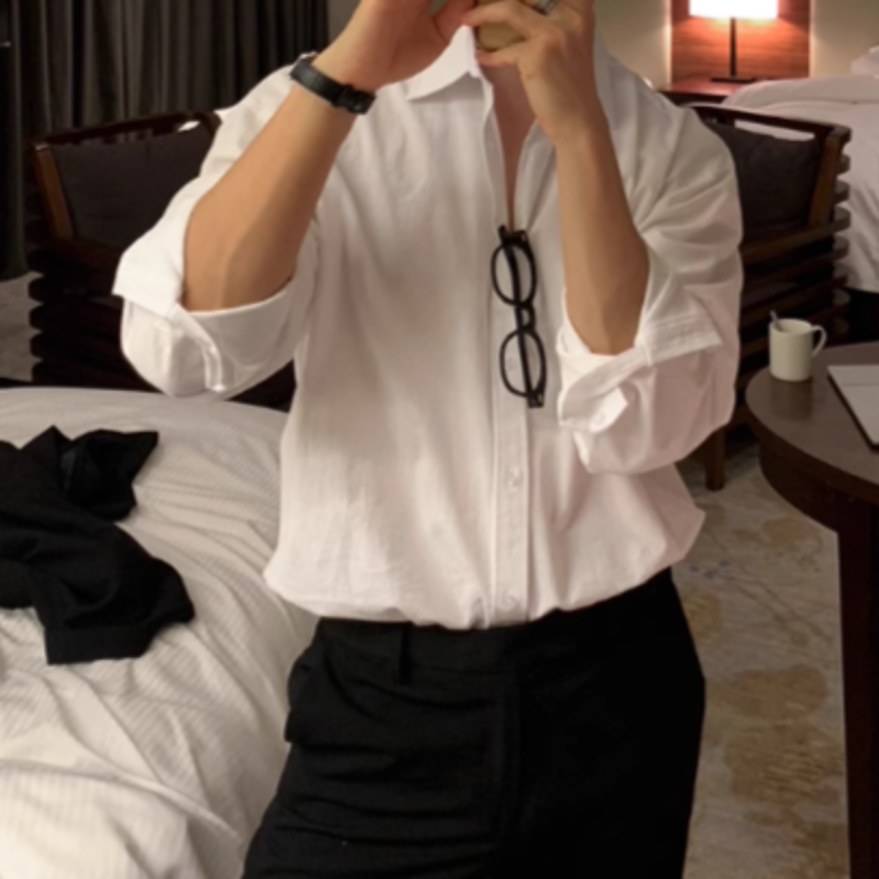 ハンサムシンプルカジュアルシャツ　0828