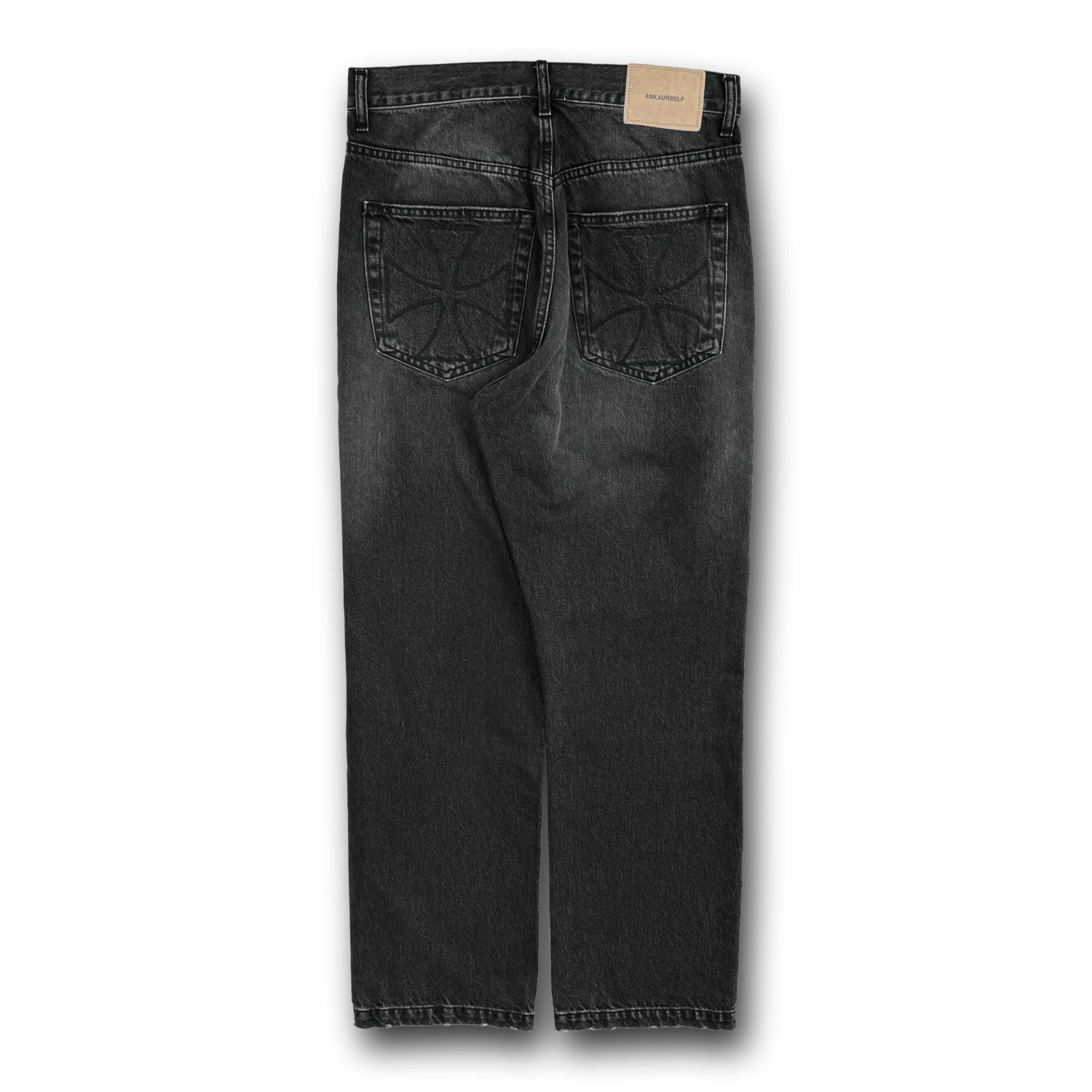 ASKYURSELF / CROSS POCKET PHRASE JEANS | HOLICK