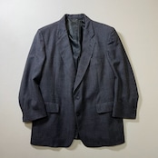 80s Dior グレンチェック テーラードジャケット ディオール チャコールグレー 古着