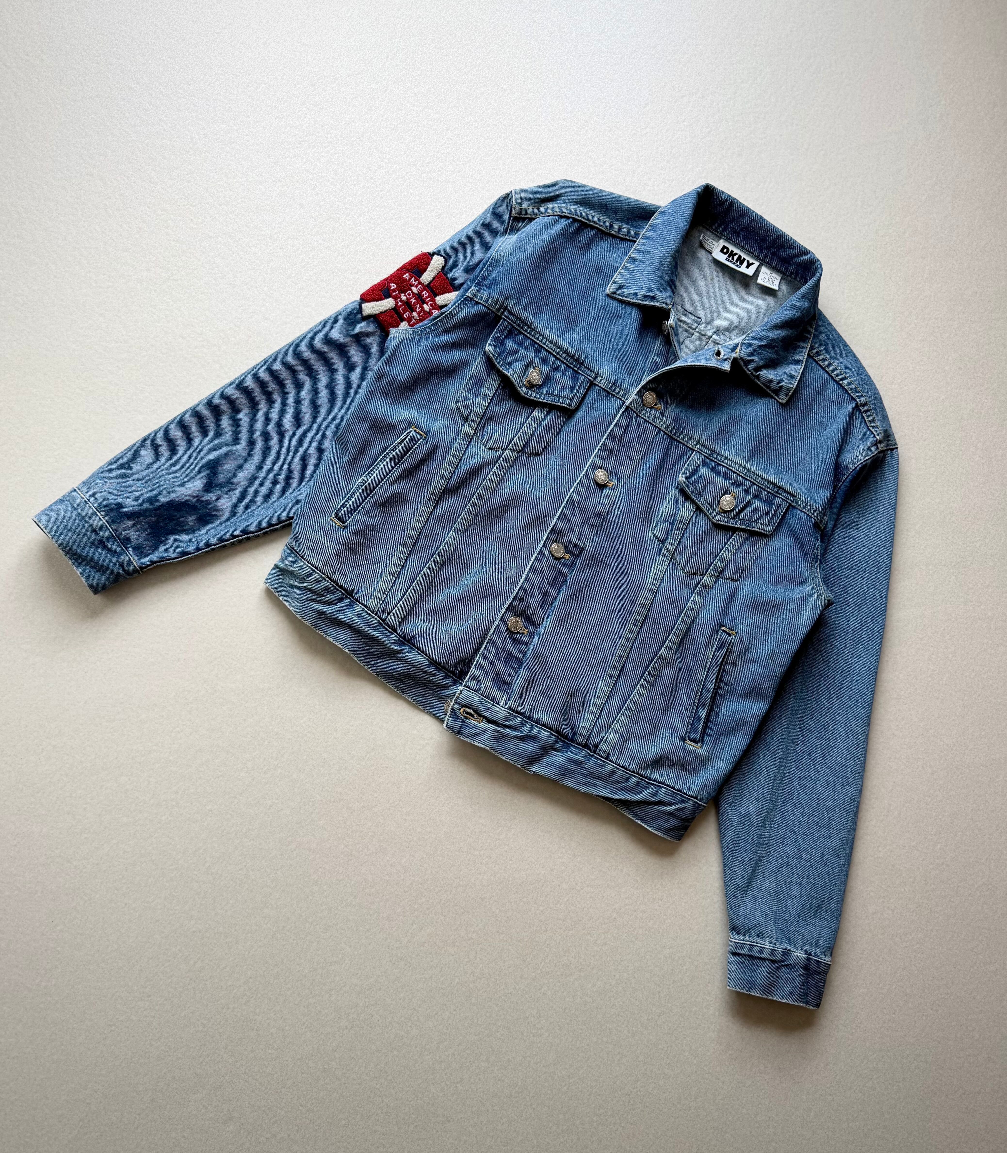 メンズ 90s DKNY ダナキャラン Gジャン デニムジャケット ビッグロゴ 